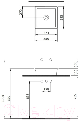 Умывальник Berges Ego SL 181070 (жасмин матовый)