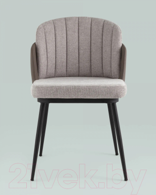 Стул Stool Group Пенелопа / FDC8054O BEL-14+270-23 (рогожка серый/экокожа серый)