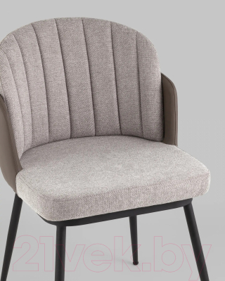 Стул Stool Group Пенелопа / FDC8054O BEL-14+270-23 (рогожка серый/экокожа серый)