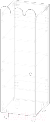 Шкаф-пенал Файрум Мини Тови / ФР20-ТВ02 (голубой)