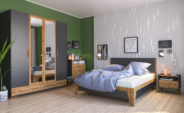 Двуспальная кровать Мебель-Неман Сканди МН-036-20-180 (1)