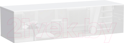 Шкаф навесной НК Мебель Point тип-35 / 71778721 (белый/белый глянец) - фото