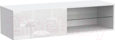 Шкаф навесной НК Мебель Point тип-36 / 71778725 (белый/белый глянец) - фото