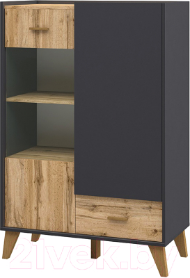 Шкаф с витриной Мебель-Неман Сканди МН-036-08 (1) - фото