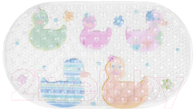 Коврик для купания Brauberg Kids Утята Противоскользящий / 665184
