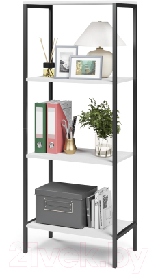 Стеллаж Mio Tesoro Joy Loft (белый/черный) - фото