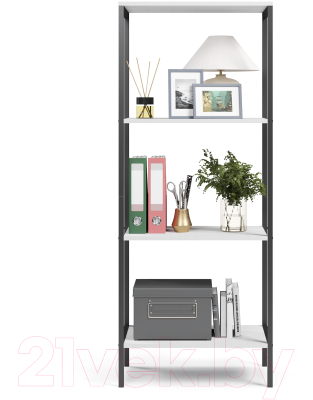 Стеллаж Mio Tesoro Joy Loft (белый/черный)