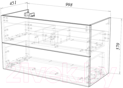 Тумба под умывальник Garda Grado 58н 1000 / 26.58н.1000