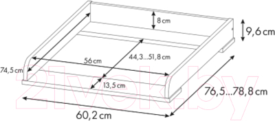 Рамка для пеленания Polini Kids Для комода Универсальная 600 / 0002764.9