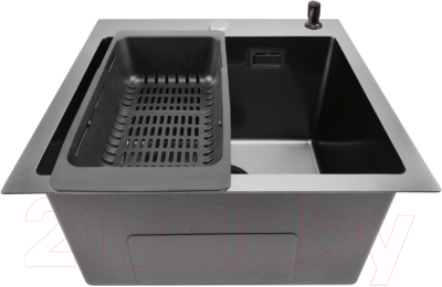 Мойка кухонная STELLAR E4444NB (нано черный)