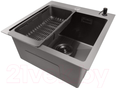 Мойка кухонная STELLAR E4444NB (нано черный)