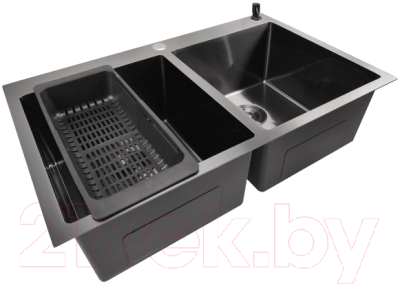 Мойка кухонная STELLAR E7850-2NB (нано черный)