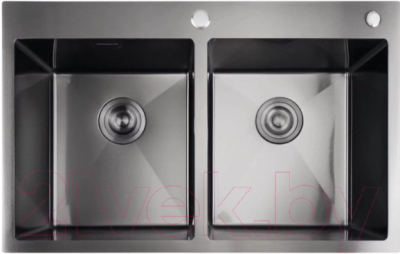 Мойка кухонная STELLAR E7850-2NB (нано черный)
