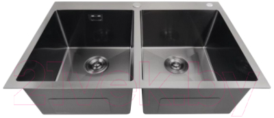 Мойка кухонная STELLAR E7850-2NB (нано черный)