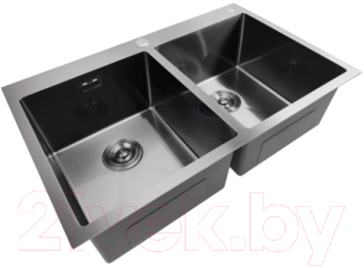 Мойка кухонная STELLAR E7850-2NB (нано черный)