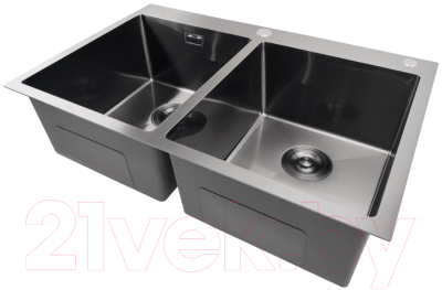 Мойка кухонная STELLAR E7850-2NB (нано черный)
