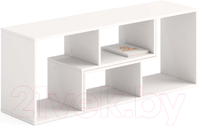 Стеллаж Домаклево Ларго 2 универсальный (белый) - фото