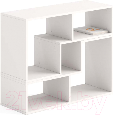 Стеллаж Домаклево Ларго 2 универсальный (белый)