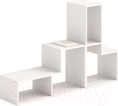 Стеллаж Домаклево Ларго 2 универсальный (белый)