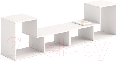 Стеллаж Домаклево Ларго 2 универсальный (белый)