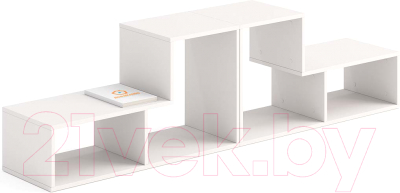 Стеллаж Домаклево Ларго 2 универсальный (белый)