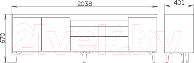 Тумба Мебель-Неман Модена МН-048-04-Ц1