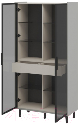 Шкаф с витриной Мебель-Неман Модена МН-048-22-Ц2