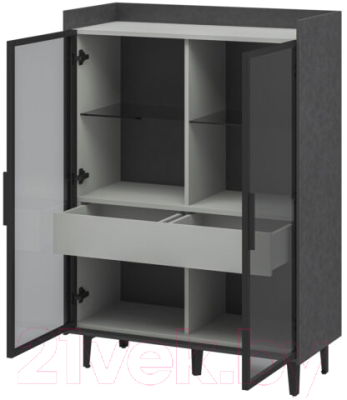 Шкаф с витриной Мебель-Неман Модена МН-048-23-Ц1