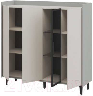 Шкаф с витриной Мебель-Неман Модена МН-048-02-Ц2