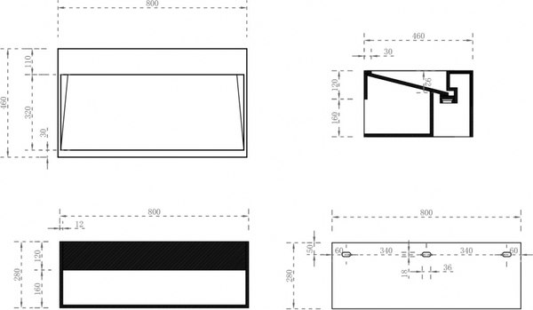 Тумба с умывальником Abber Stein AS2645-0.8