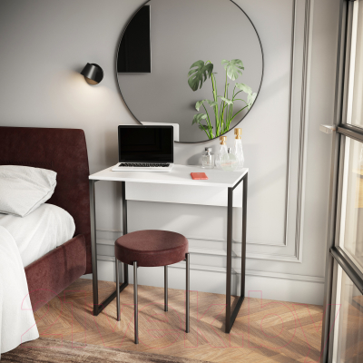 Письменный стол ГМЦ СПМ-5 Metal (белый/черный)