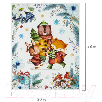 Набор наклеек на окно Золотая сказка Веселые зверята / 591924