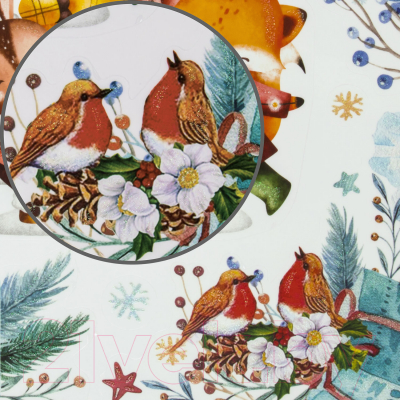 Набор наклеек на окно Золотая сказка Веселые зверята / 591924