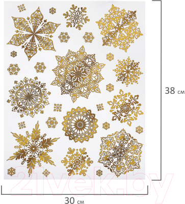 Набор наклеек на окно Золотая сказка Снежинки / 591927