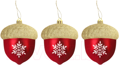 Набор елочных игрушек Золотая сказка Желуди / 591998 - фото