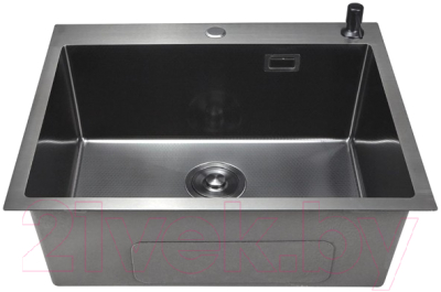Мойка кухонная STELLAR Decor S7050NB-D (нано черный)