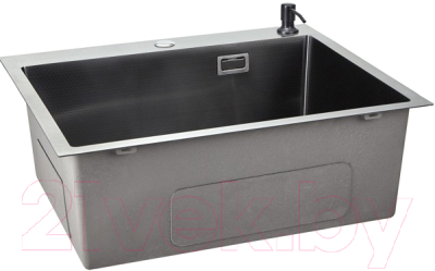 Мойка кухонная STELLAR Decor S7050NB-D (нано черный)