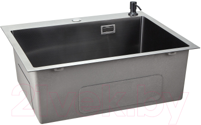 Мойка кухонная STELLAR Decor S7050NB-D (нано черный)