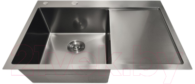 Мойка кухонная STELLAR Decor S6550NB-L-D (нано черный)