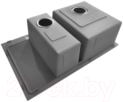 Мойка кухонная STELLAR Decor S7850NB-2L-D (нано черный)