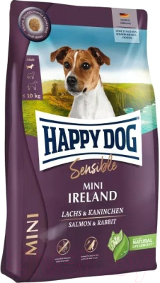 Сухой корм для собак Happy Dog Sensible Mini Ireland лосось кролик / 61221 - фото