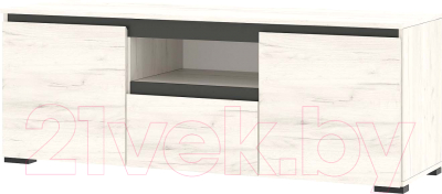 Тумба Памир Гретта 1С1Я (крафт белый/антрацит) - фото