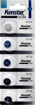 Комплект батареек Kenstar CR1216-5BL 3V / KS-CR1216-5BL - фото