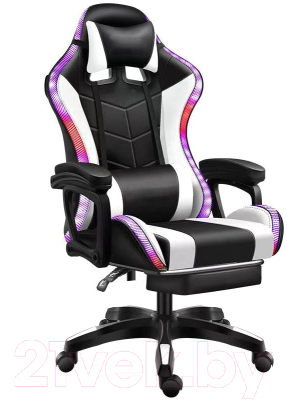 Кресло геймерское Jiqiao DG8003-ЧБ (черный/белый)