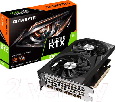 Видеокарта Gigabyte RTX3050 8GB GDDR6 (GV-N3050WF2OCV2-8GD)