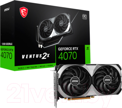 Видеокарта MSI GeForce RTX 4070 Ventus 2X E 12G OC