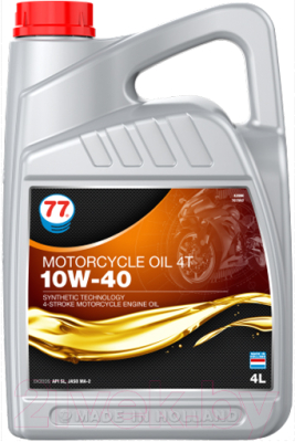 Моторное масло 77 Lubricants Motorcycle Oil 4T 10W-40 / 707852 - фото