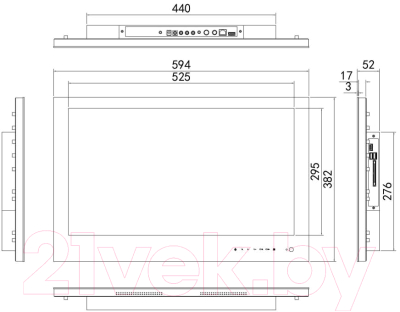 Телевизор Avel AVS2404BM (черная рамка)