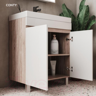 Тумба под умывальник Volna Conty 80.2D (напольная)