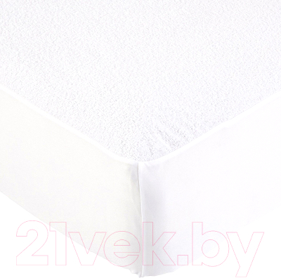 Наматрасник защитный Luxsonia Caress Непромокаемый стежка с резинкой по всей длине 200x200x30 (белый) - фото